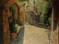 Medieval Street In Tuscany Italy