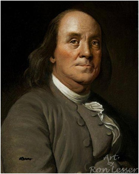 Historic Art Reprint BENJAMIN FRANKLIN Portrait Painting USA Founding Father 