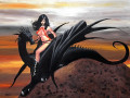 Vampirella Rides The Black Dragon